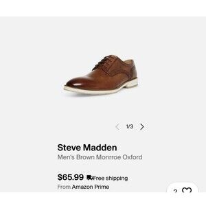 Steve Madden Brown Leather Dress Shoes Men’s Size 12